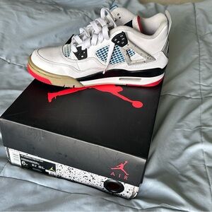 Jordan White Blue Sneakers Air Cushioning Mesh Panels